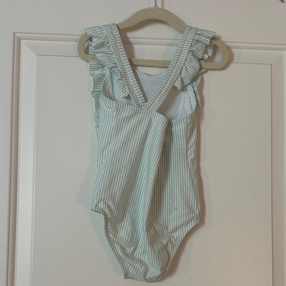 Striped Ruffle One-Piece Swimsuit - Picture 3 of 3